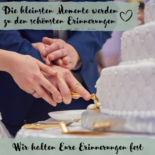SMARTEON Tortenheber inkl. Tortenmesser im Set mit persönlicher Gravur als Geschenk zur Hochzeit, Jahrestag, Geburtstag - Hochzeitsgeschenke für Brautpaare - Goldfarbenes Set in Geschenkbox