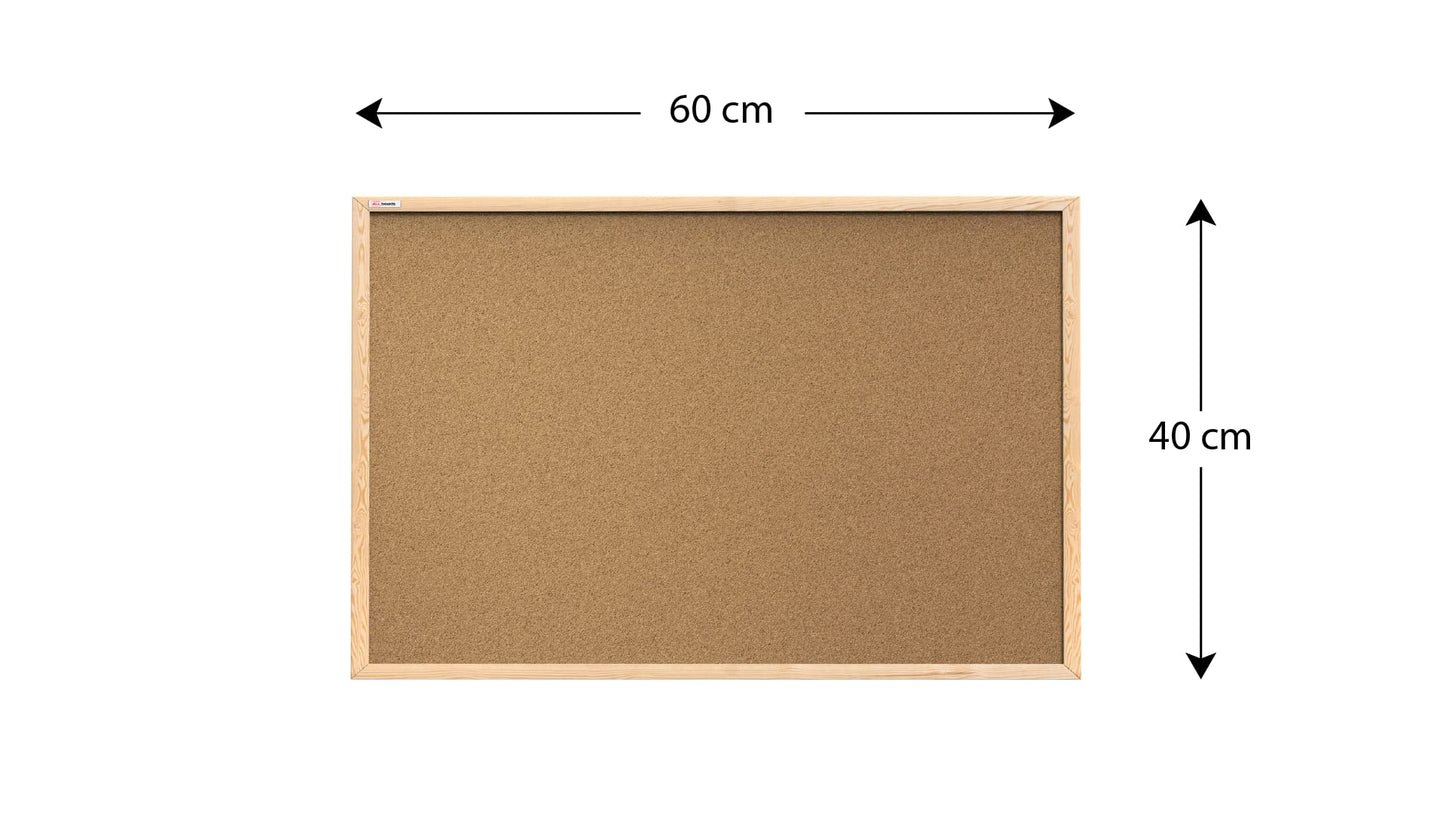 ALLboards Pinnwand mit Holz Rahmen 60x40cm Korktafel Korkwand Pinnwand Kork