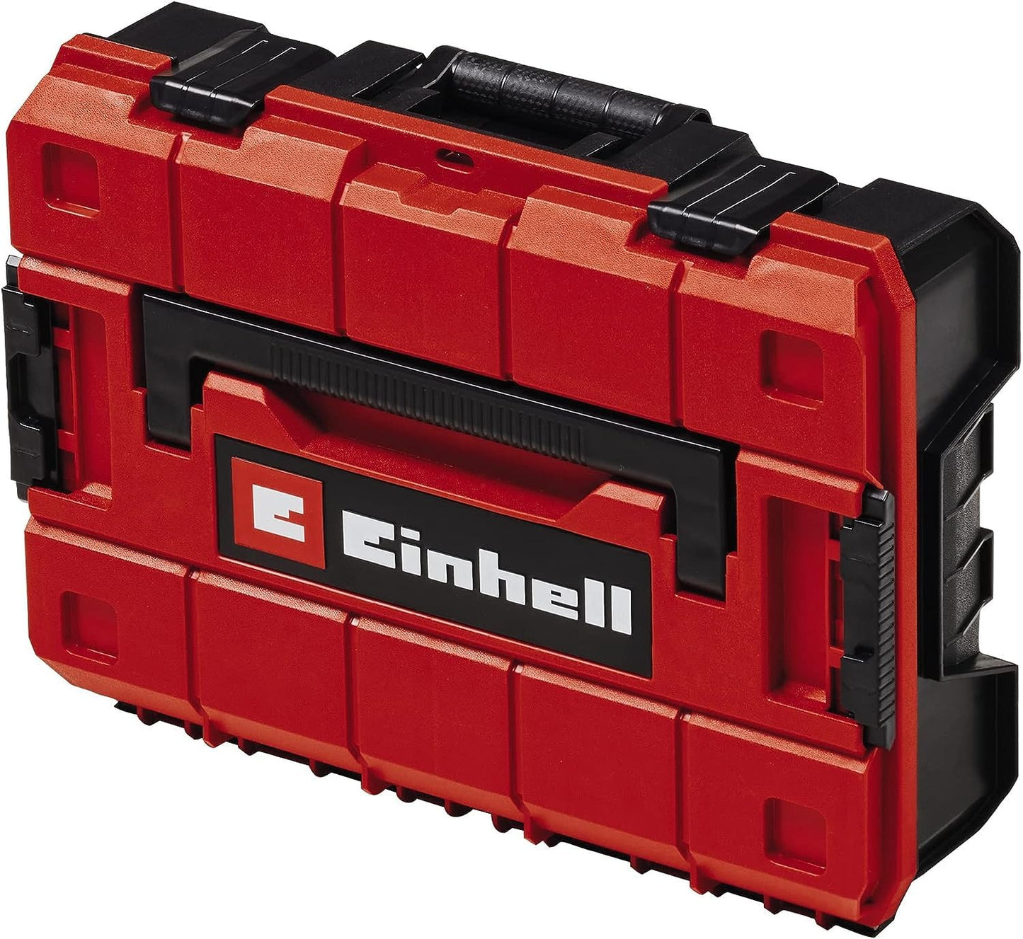 Original Einhell E-Case S-F Systemkoffer (max. 25 kg, universelle Aufbewahrung und Transport von Zubehör und Werkzeug, stapelbar, spritzwassergeschützt, inkl. 2x Schaumstoffeinlagen)