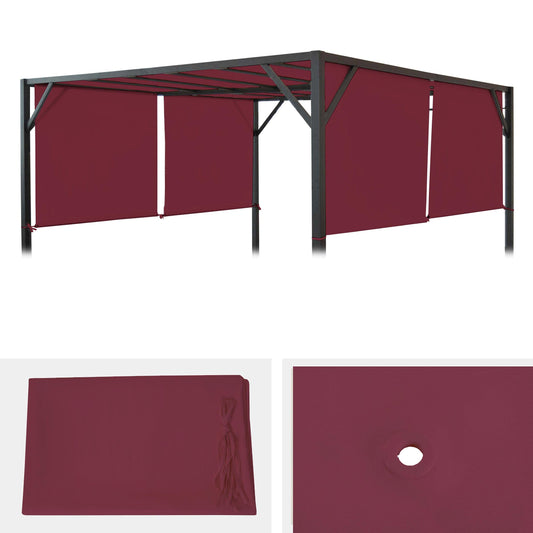 Ersatzbezug für Dach Pergola Pavillon Baia 3x4m - Bordeaux-rot