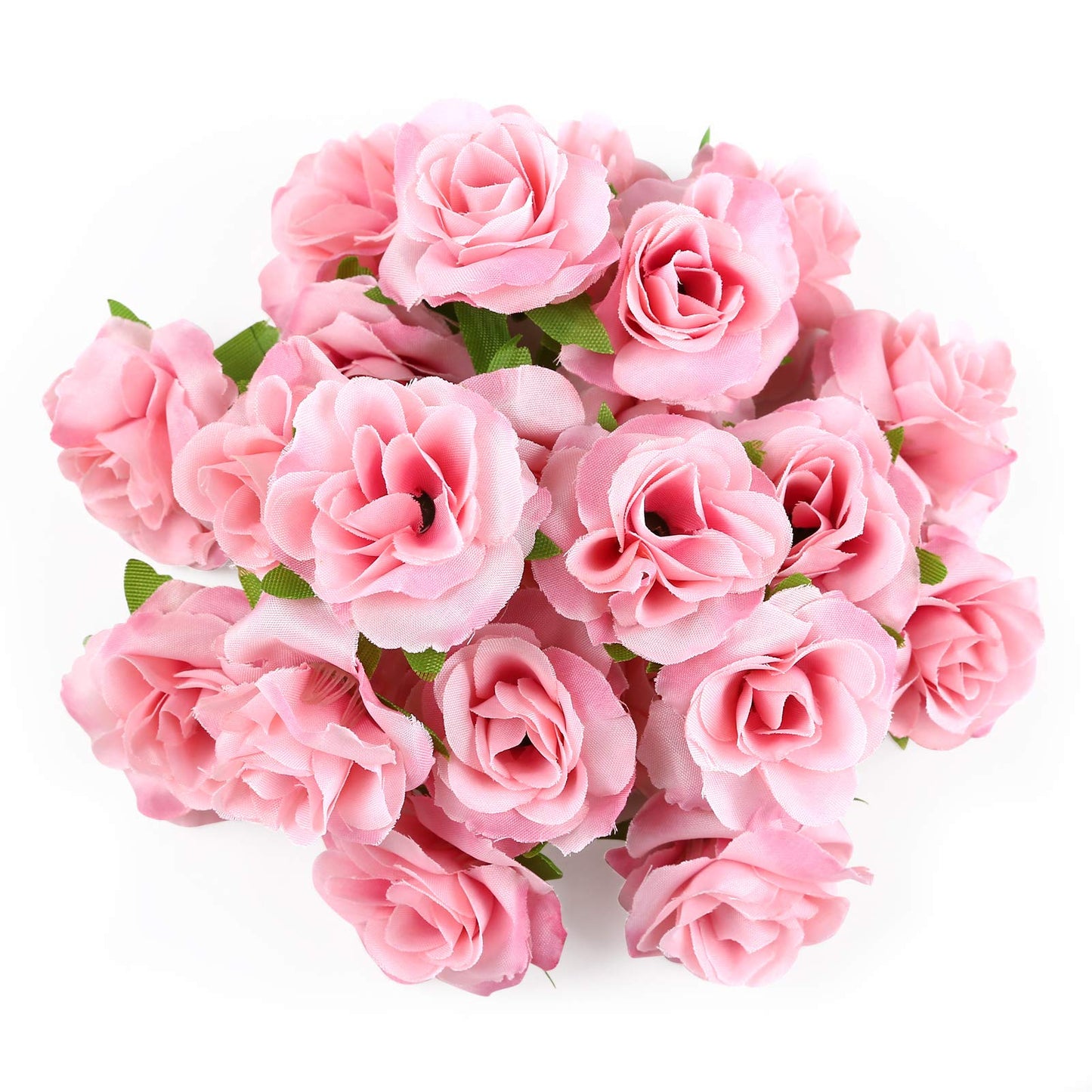 Kesote 50x Künstliche Blumenköpfe Blütenköpfe Kunst Blumen Rosen Köpfe für Hochzeit Party Deko DIY (Ø 4cm, Rosa)