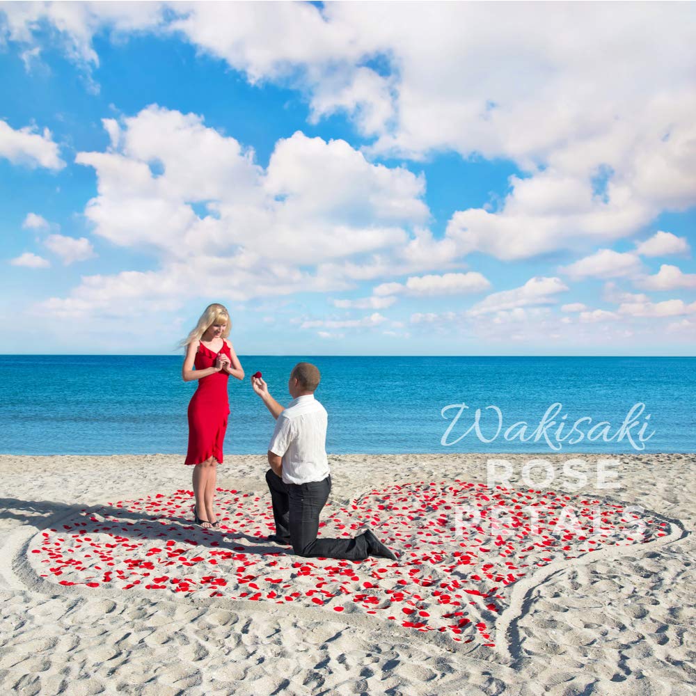 Vorgetrennte & Parfümierte Künstliche Rosenblätter Seidenrosenblätter – Perfekt für Hochzeit, Romantische Nacht, Valentinstag, Party & Event-Dekoration (1000 Stücke, Dunkelrot)