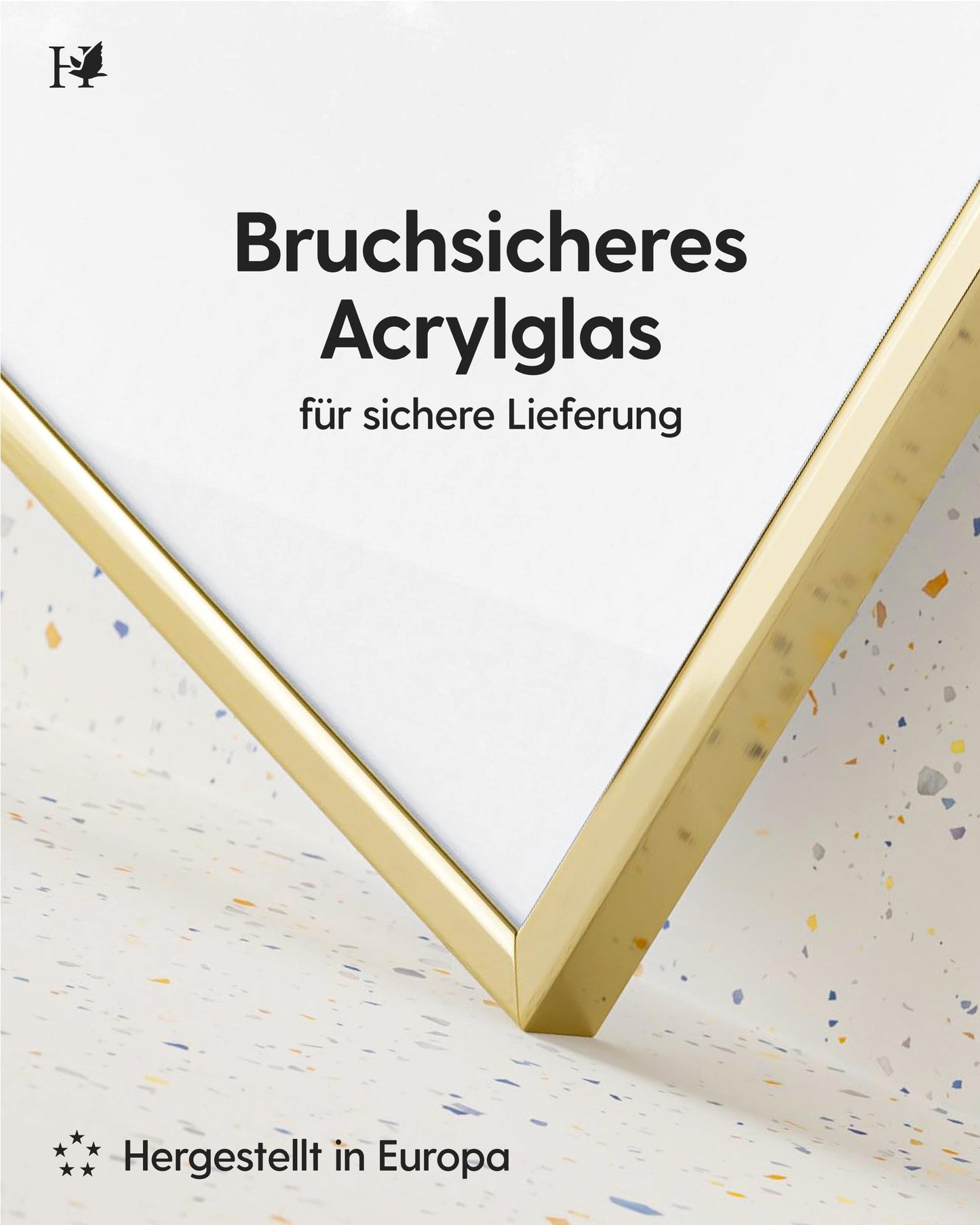 Heimlich® 1x Bilderrahmen DIN A4 21x30 cm Gold Metall Rahmen 1-Pack | Dokumentenrahmen 21x29,7 cm Klein Collage | Metallrahmen Alu-Bilderrahmen Aluminium | Picture Frame A4 Fotorahmen