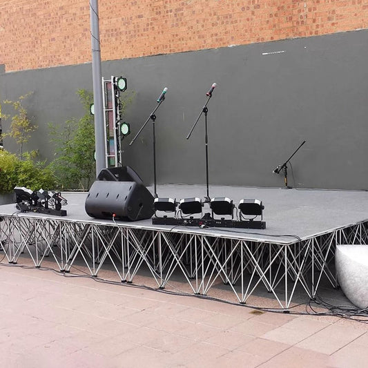 Tragbares Bühnenpodest tragbare Bühne Mobile Bühnenplattform Für Veranstaltungen, Modularer Bühnenbausatz Mit Aluminium-Riser Und Verriegelungsstiften, Die Miteinander Verbunden Werden Können, Leicht