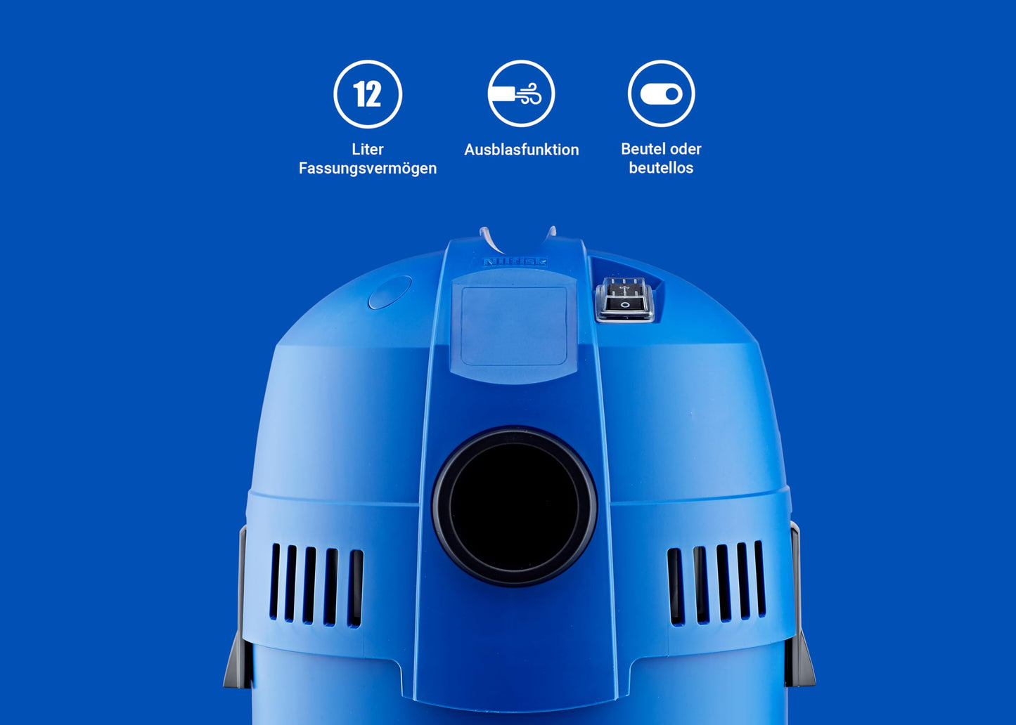 Nilfisk Buddy II 12L Nass- & Trockensauger für Haus, Garten und Auto | Nass Trockensauger für drinnen und draußen (1200 W)
