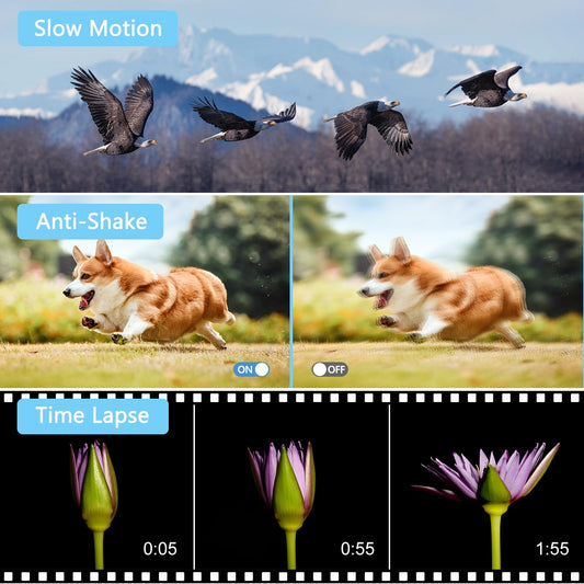 CAMKORY Videokamera Camcorder FHD 1080P 36MP IR-Nachtsicht Kmera für YouTube 3.0'' Drehbarer IPS Bildschirm 16X Digitalzoom IR Nachtsicht Digitalkamera