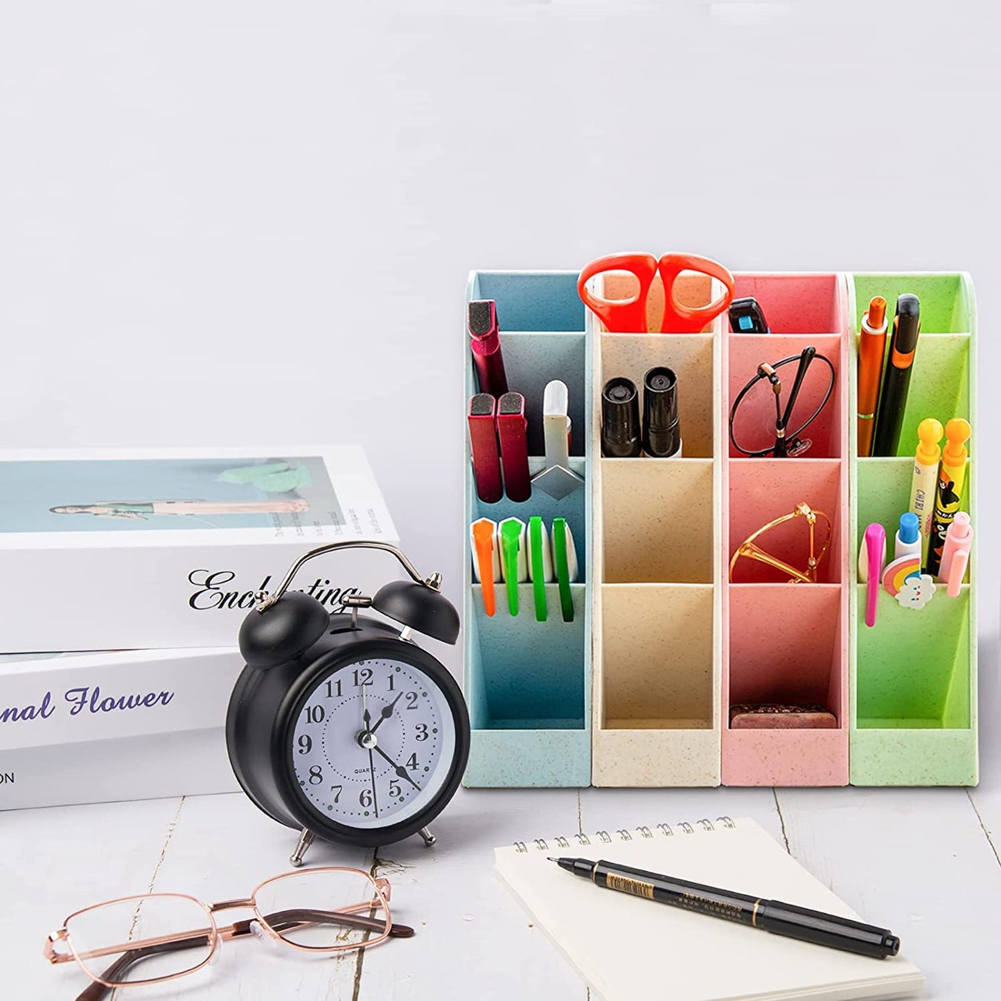 Lostwry 4 Stück Stiftehalter Organizer, Schreibtisch Stifteköcher, Stifthalter Bleistift Aufbewahrungsbox Pinselbehälter Organizer Stifte Halter für Büro Heimbedarf