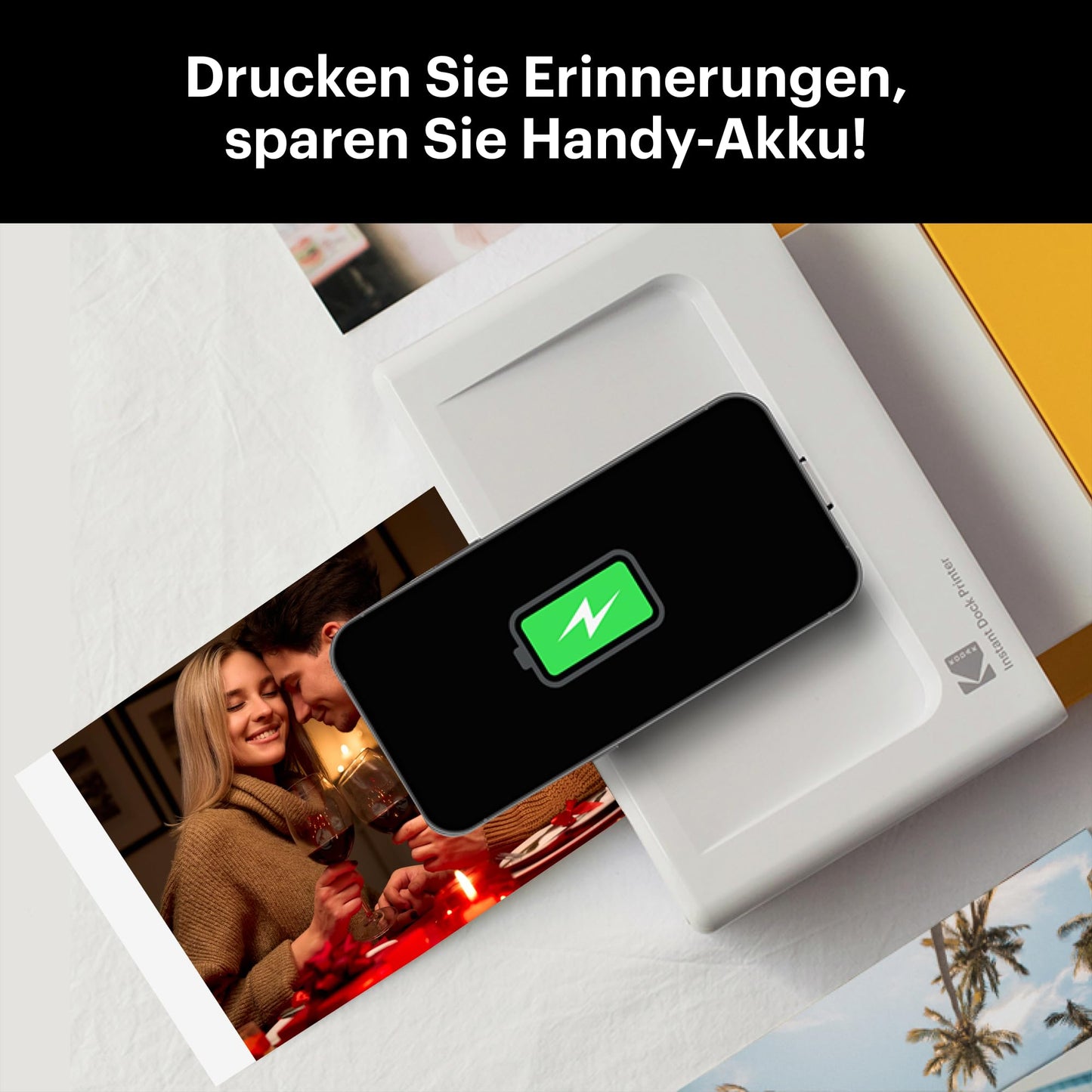 KODAK Dock Plus 4PASS-Fotodrucker (10 x 15 cm) + Paket mit 90 Blatt Fotopapier