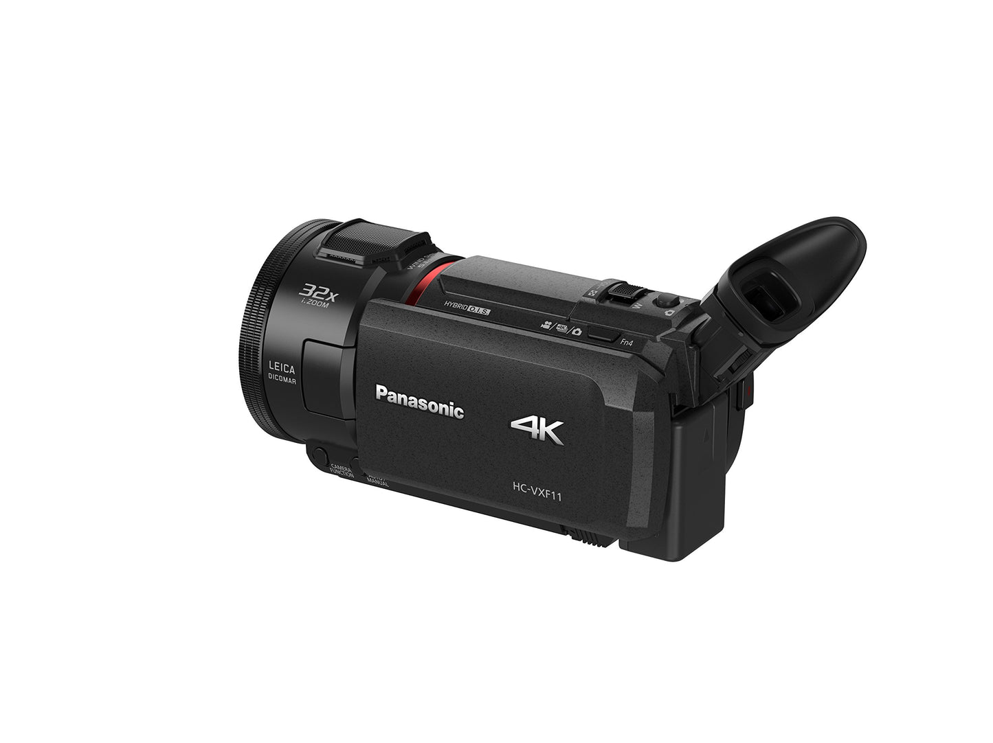 Panasonic HC-VXF11EG-K 4K Camcorder (LEICA DICOMAR Objektiv mit 24x optical and 32x digital zoom, und Full HD Video,mit Sucher, optischer Bildstabilisator)