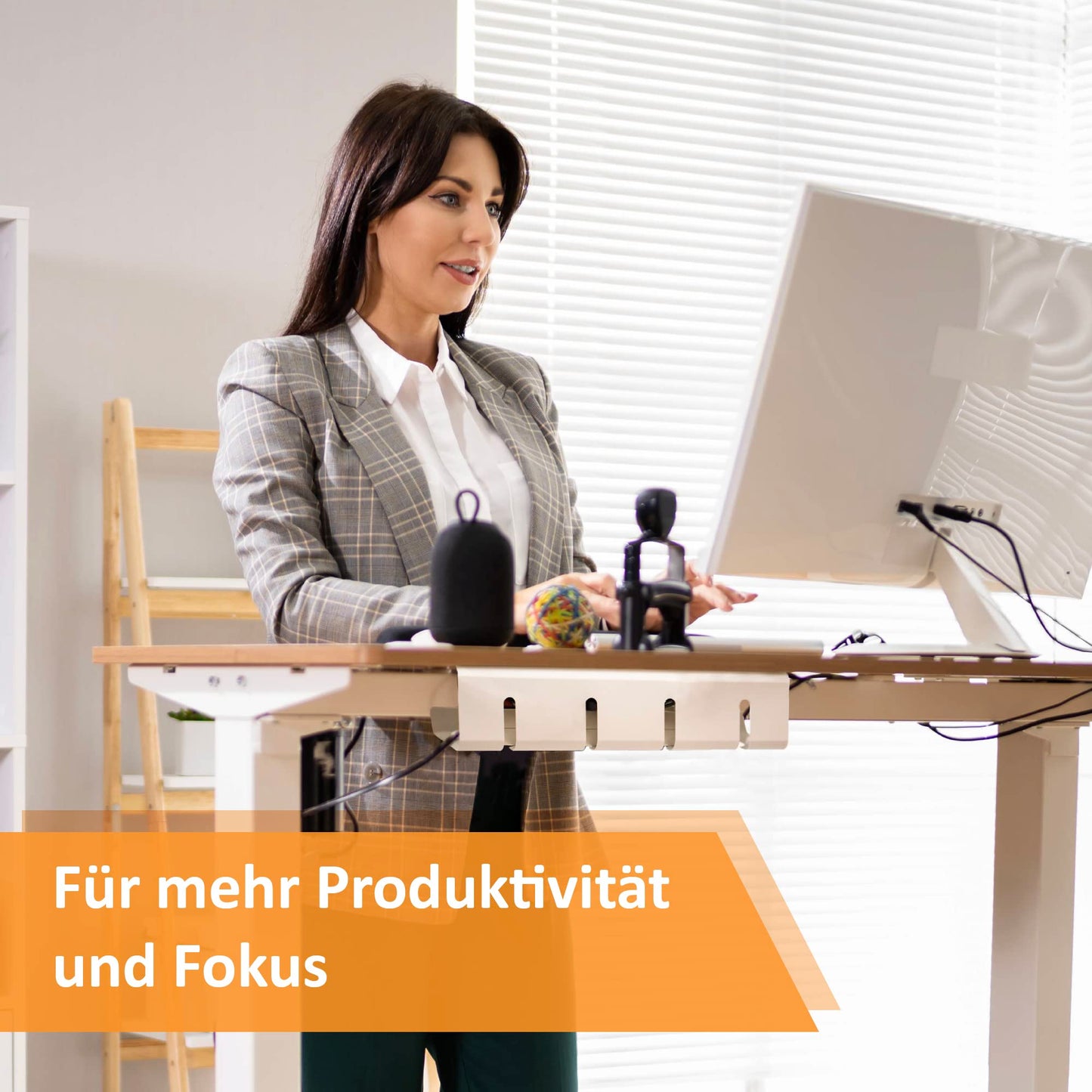Stilemo® Kabelkanal Schreibtisch - Kabelmanagement Schreibtisch Organizer Kabeldurchführung - Cable Management Kabelhalter Kabelwanne Tisch - 43x12x10CM - Kabelkorb Weiß