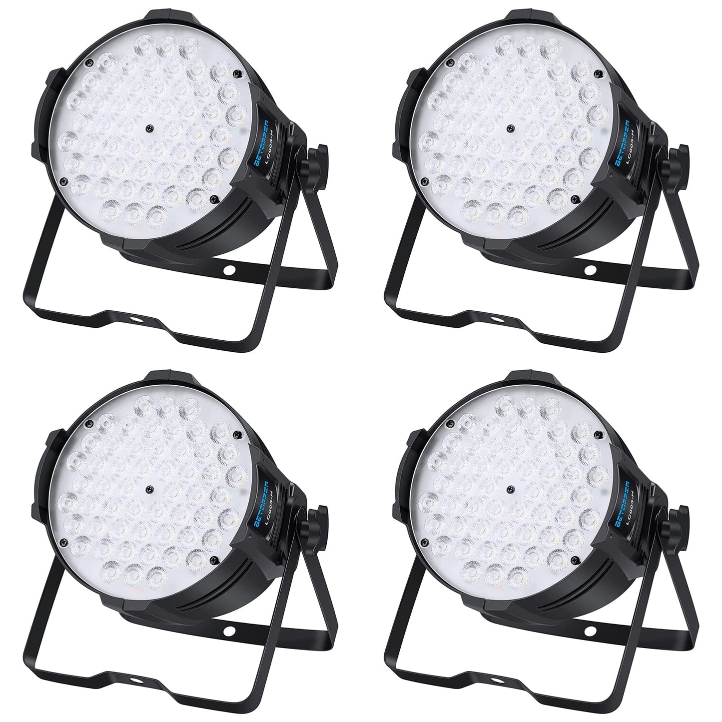 BETOPPER LED Par Scheinwerfer Bühnenlicht 54 x 2w Kalt/Warmweiß Lichteffekte Beleuchtung Partylicht mit DMX512 LED Par Strahler für Kirche, Bar, Party, Studio, Theater (4 PCS)