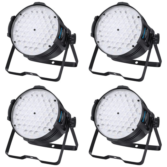 BETOPPER LED Par Scheinwerfer Bühnenlicht 54 x 2w Kalt/Warmweiß Lichteffekte Beleuchtung Partylicht mit DMX512 LED Par Strahler für Kirche, Bar, Party, Studio, Theater (4 PCS)