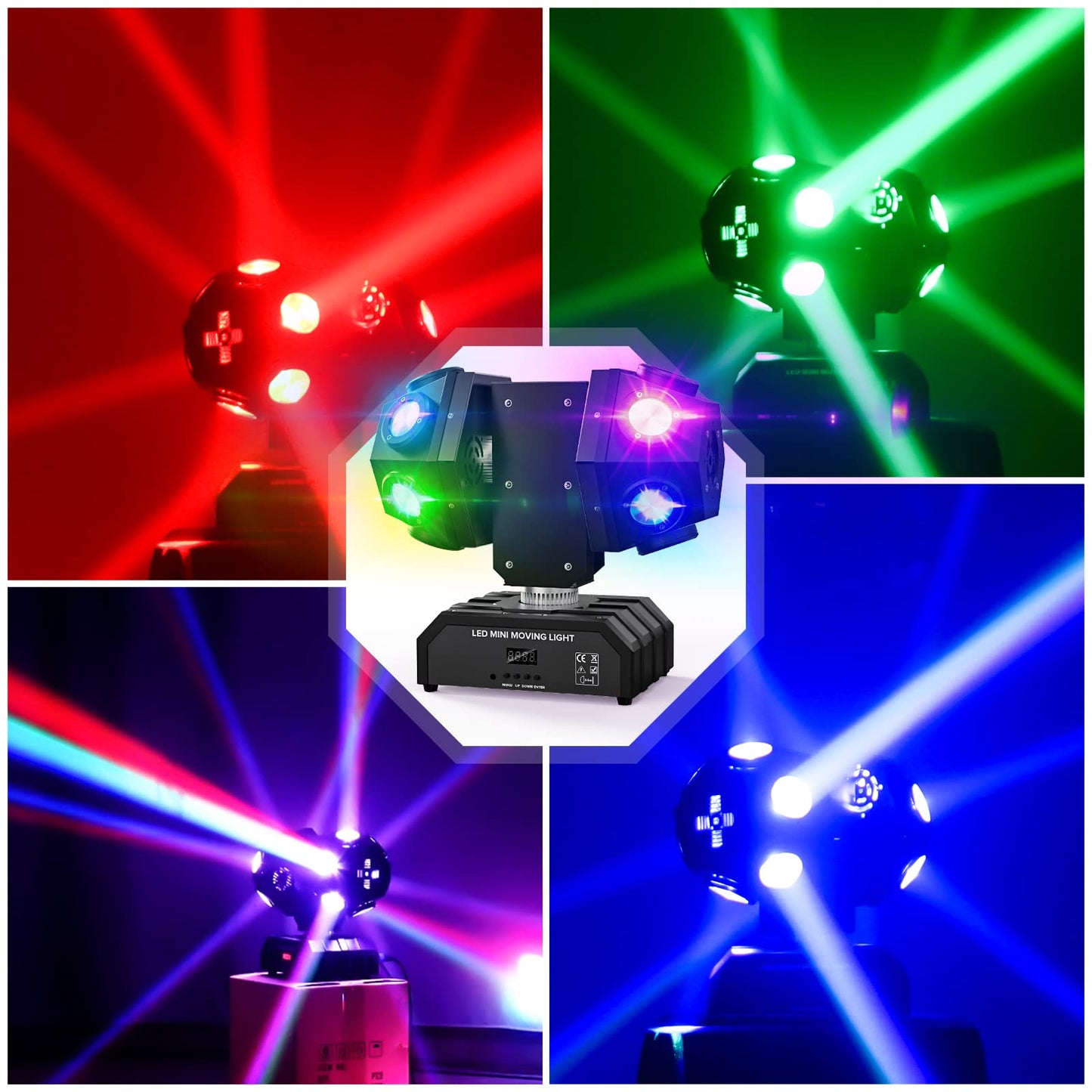 Moving Head LED 150W Disco licht Party licht dmx512 RGBW Bühnenlichter DJ lichter Stroboskoplicht für Bar Effektstrahler Club Hochzeit Weihnachten Lichttechnik