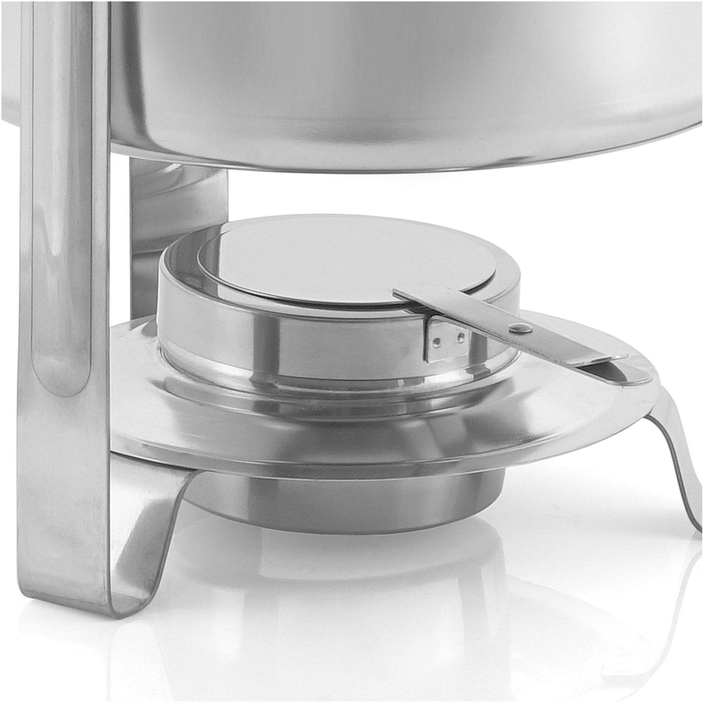 Mahlzeit Edelstahl Chafing Dish rund 7 Liter | Speisenwärmer Wärmebehälter Suppenwärmer Bain Marie Suppentopf Chafing Dishes für Buffet Catering Buffet Gastro und Party