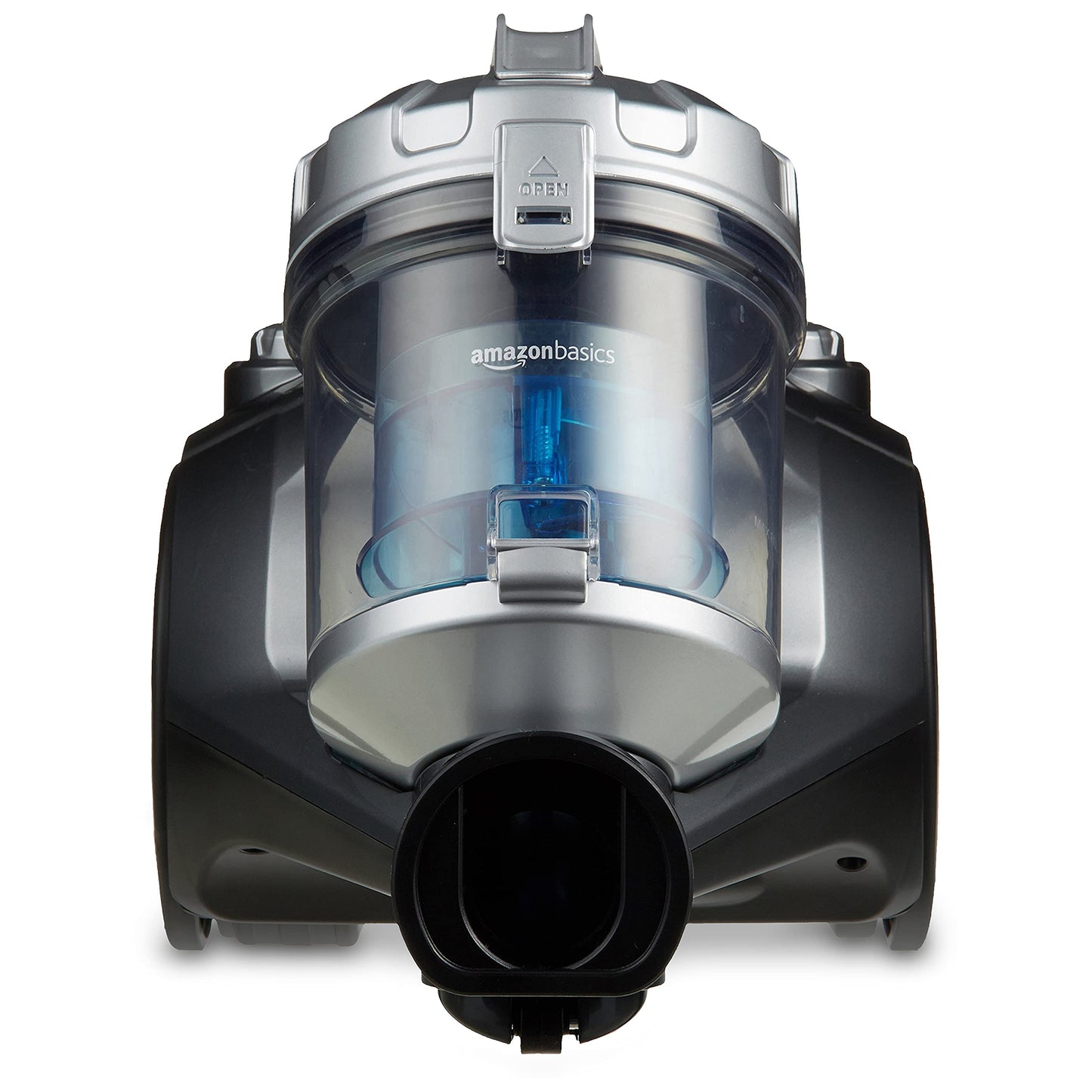 Amazon Basics – Zylinder-Staubsauger, leistungsstark, kompakt und leicht, ohne Beutel, für Hart- und Teppichböden, HEPA-Filter, 700 W, 1,5 l, EU, Schwarz/Blau