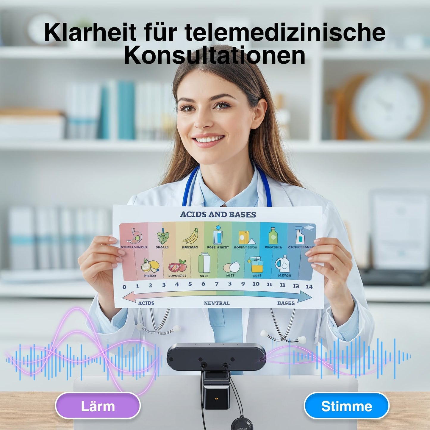 EMEET 3-in-1 4K Webcam, C980 PRO 4K Webcam mit 4 Geräuschunterdrückenden Mikrofonen und 2 Lautsprecher, 60°-98° Weitwinkel, Festem Fokus, Sichtschutz, Webcam Ideal für Gruppen- und Einzelvideoanrufe
