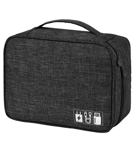 HCFGS Elektronische Tasche - Elektronik zubehör organisator - universal travel Kabel Organizer Tasche (Schwarz)
