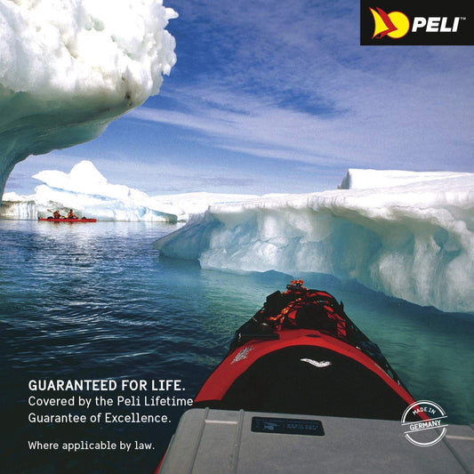 PELI 1510M Trolley, Mobiler Rollkoffer mit Teleskopgriff, IP57 Wasser- und Staubdicht, 27L Volumen, Kein Schaum, Schwarz