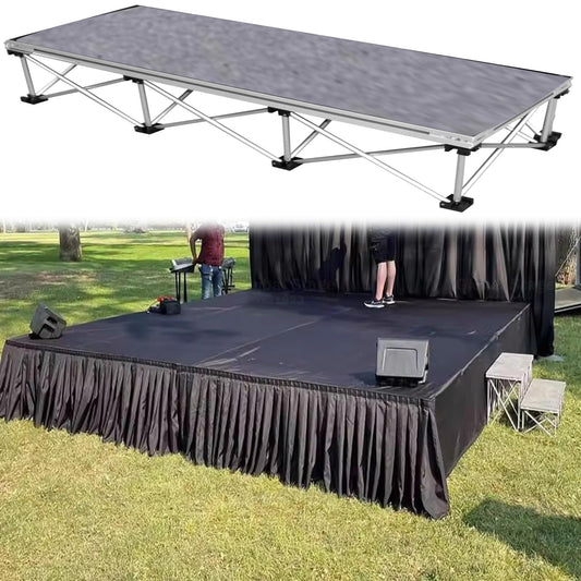 Tragbares Bühnenpodest tragbare Bühne 1,22 M/4 Ft Lange Faltbare Bühnenstufe, Rutschfeste, Tragbare Bühnenstufe Mit Teppichoberfläche/Industriebeschichtung Montierte Modulare Bühnenstufe Für Tanz/Trom