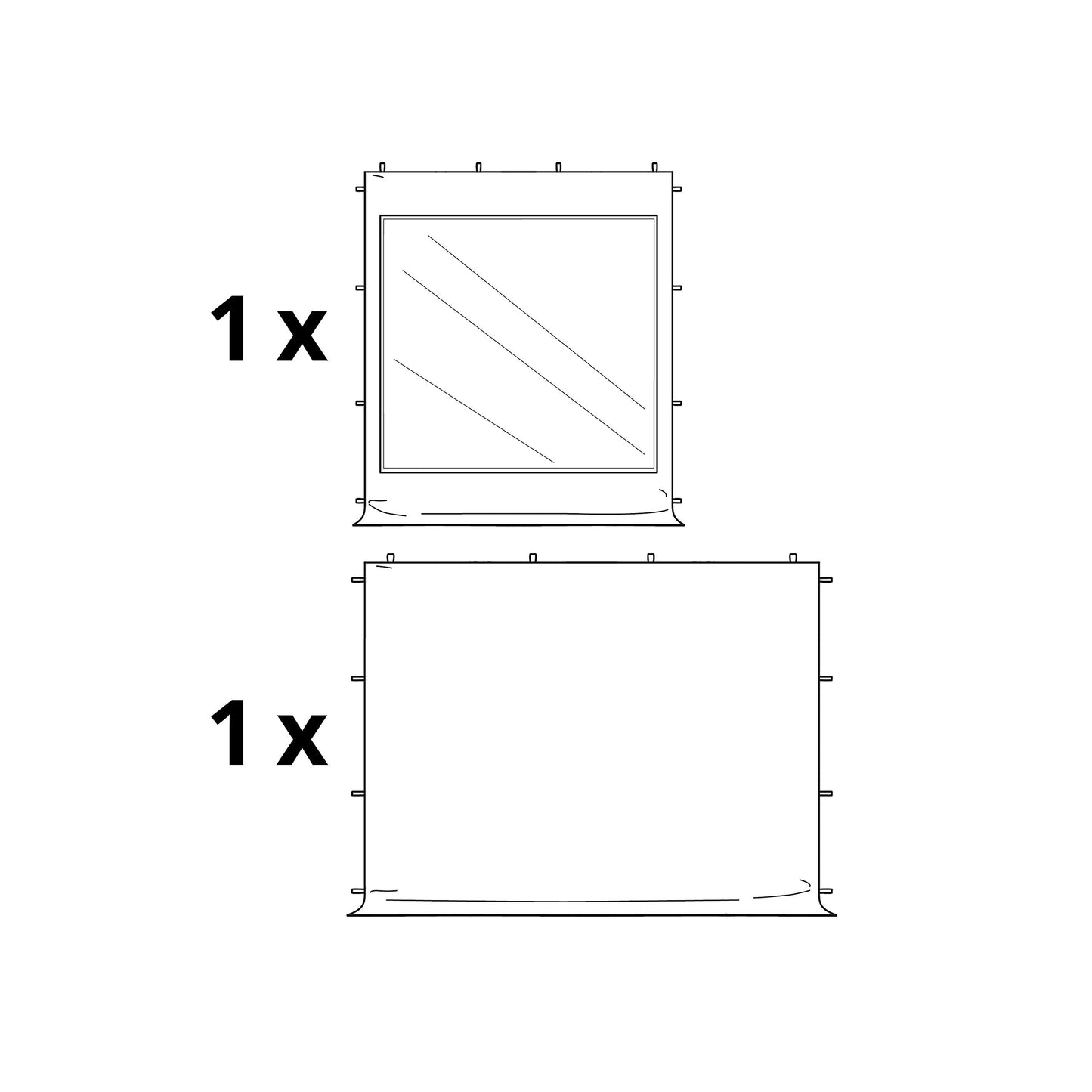 TOOLPORT 3x4,5m Faltpavillon Pavillon Partyzelt Gazebo Stahl 30mm, 2 Seitenteile, Panoramafenster, Creme