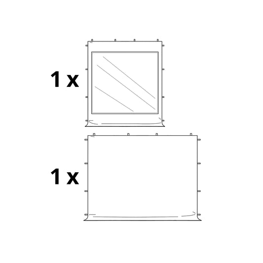 TOOLPORT 3x4,5m Faltpavillon Pavillon Partyzelt Gazebo Stahl 30mm, 2 Seitenteile, Panoramafenster, Creme