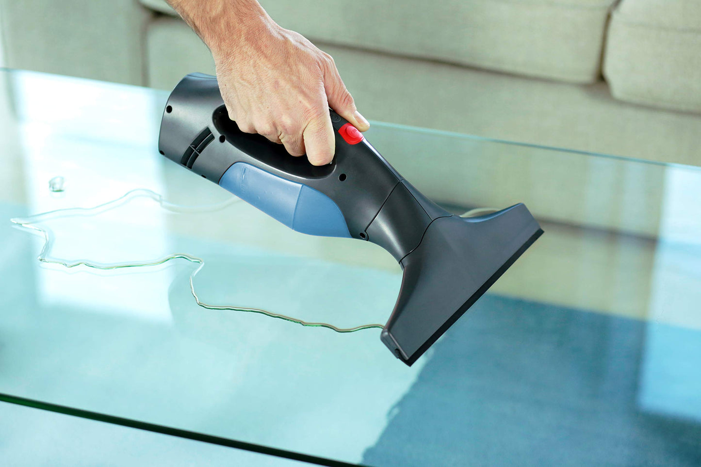 Vileda Windomatic Power Blue Fenstersauger, mit Spray Einwascher