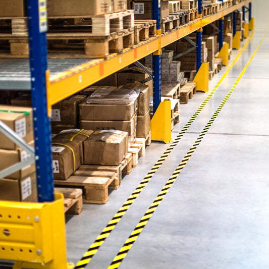 ADHES Warnband Schwarz Gelb Gefahren Markierungs Klebeband Absperrband Zur Bodenmarkierung,50mm x 32m