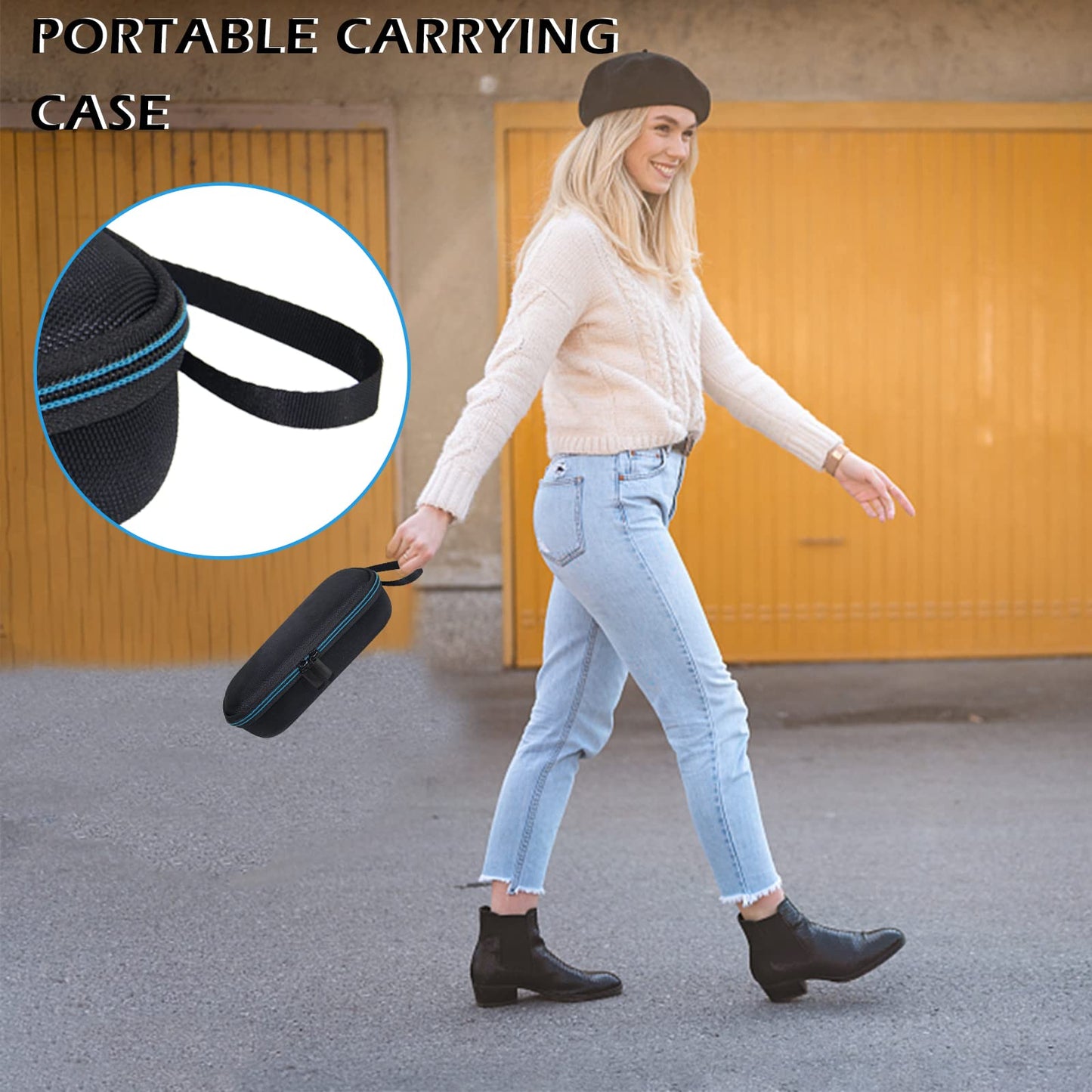 XINGFUDAO Hartschalenkoffer kompatibel mit Insta 360 Flow Pro/Insta 360 Flow AI-Powered Smartphone Stabilizer Set, Stoßfest Schützende Selfie Stick Tasche mit Band Leicht zu Tragen für Die Reise