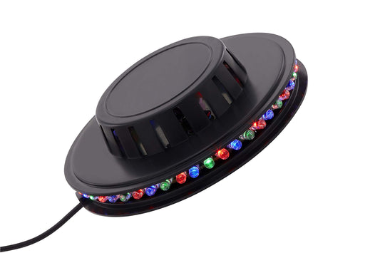 BRILONER - LED Partylicht mit Musiksensor, buntes RGB Licht, max. 3W, USB-Anschluss, Discolicht, Party Gadgets,Lichtrad, LED Licht, Partybeleuchtung, Deko Geburtstag, 12,5x3,8 cm, Schwarz