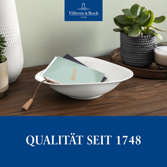 Villeroy & Boch – Vapiano Pastaschalen Set 2-Teilig Weiß, Spülmaschinenfest, Mikrowellensicher, Pastateller, Pastaschüssel, Teller Tief, Für Spaghetti, Nudeln oder Salat, Premium Porzellan