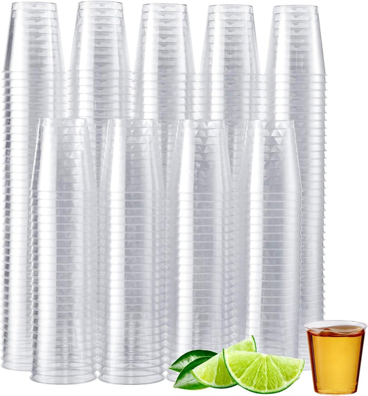 MATANA 300 Shotgläser Plastik, Schnapsgläser (3cl) - Shot Becher, Schnapsbecher, Plastik Pinnchen, Schnaps Becher, Shotbecher - Party Zubehör - Stabil & Mehrweg
