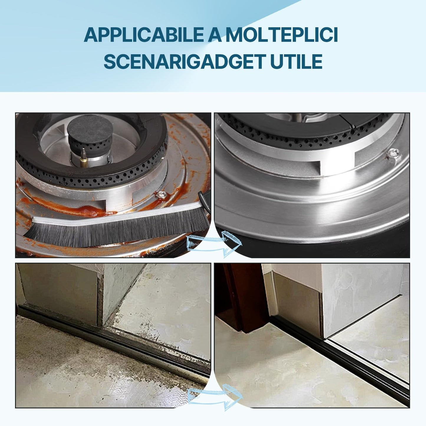 Eckenreinigungsbürste,Badezimmer Lückenreinigungsbürste-Spaltbürste,Reinigungswerkzeug mit langem Griff Zuhause Küche Rillenspalt Fenster Türschiene Schrubber Bürsten Fugen Reinigungsbürste(3pcs)