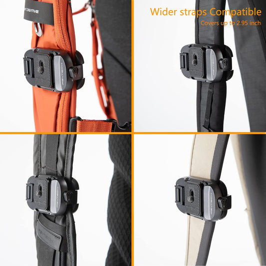 PGYTECH Bettle Kameraclip, Kamera Rucksack Clip am Schulterriemen oder Gürtel, zum Tragen für DSLR, Plattenkamera-Schnellwechselsystem für Sony, Nikon, Fuji Rucksack-Kameragurthalterung