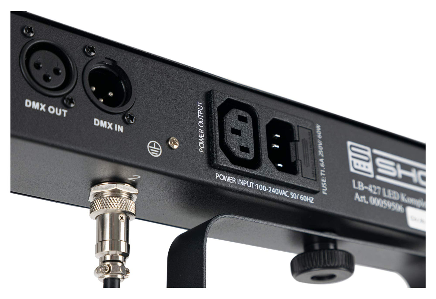 Showlite LB-427 LED RGB Lichtanlage - vier PAR-Spots mit je 3 St. 9W LEDs - steuerbar via DMX 512, Wireless-Fußpedal oder manuell, inkl. Transporttasche und Fußfernsteuerung