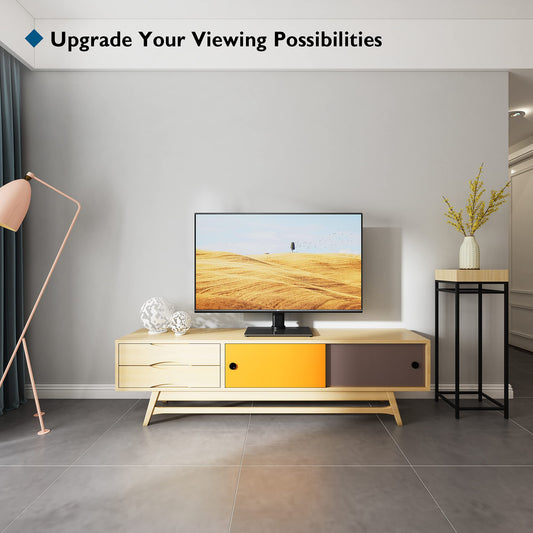 BONTEC Universal-TV-Halterung für Fernseher von 26 bis 55 Zoll, LCD/LED/OLED/Plasma/gebogen, mit 45-Grad-Drehgelenk, höhenverstellbar, maximale Kapazität 40 kg, max. VESA 400 x 400