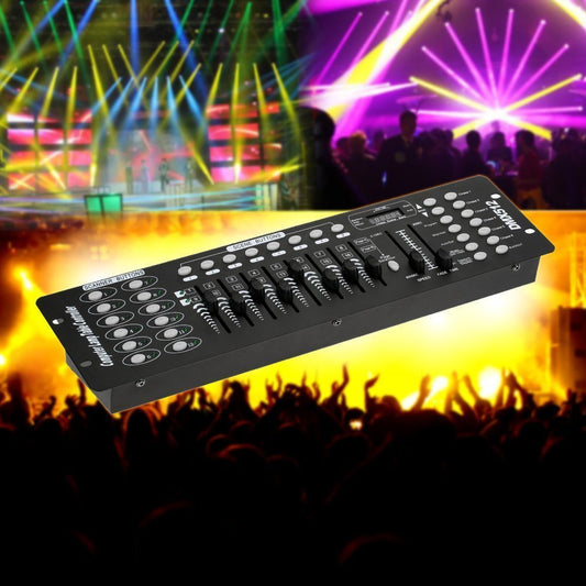 UKing DMX Controller, 192 Kanäle DMX512 Controller Konsole 240 Szenen für MINI DMX-Controller DMX-Lichtpult Party DJ Disco Moving Head Licht Bühnen Lampe Operator Ausrüstung (Schwarz)
