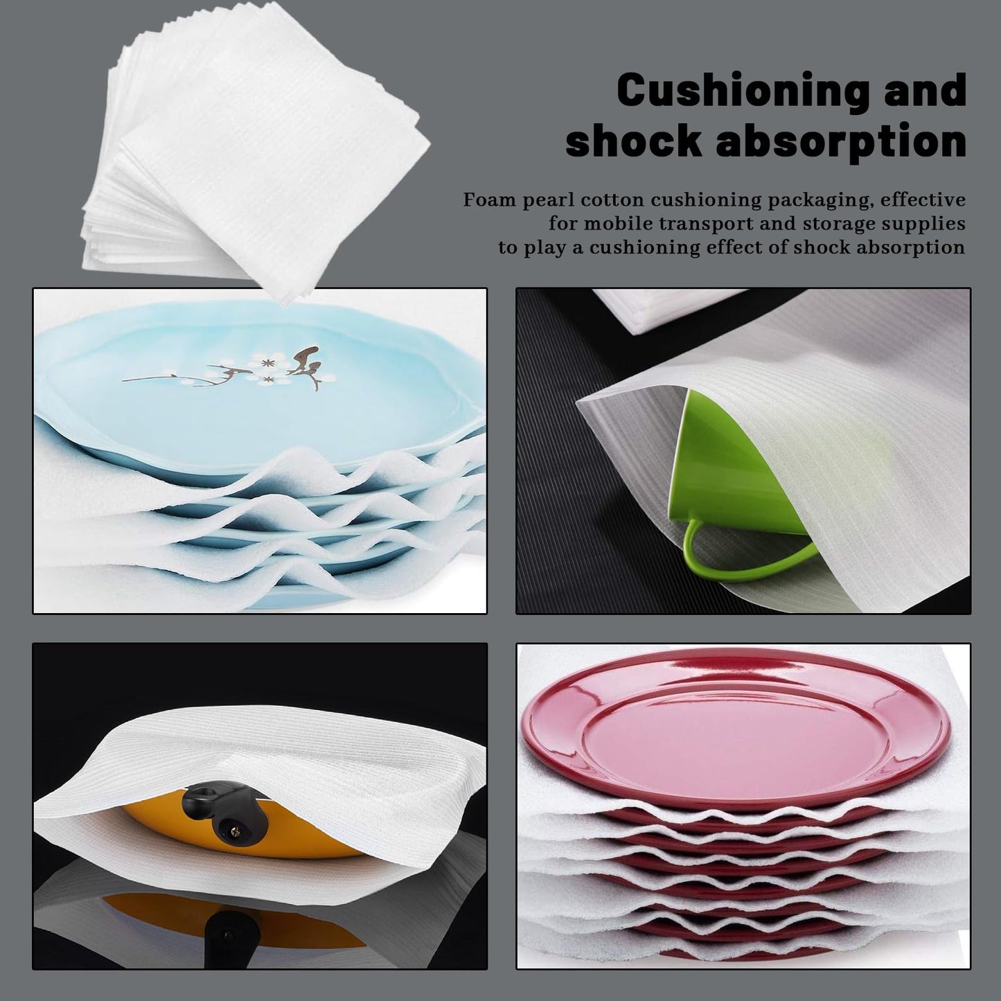 Verpackungsmaterial Luftpolsterfolie Umzug 100Stk Schaumfolie für Umzugskartons Kartons Geschirr Gläser Weinflaschen Versand(30 * 30cm) (Umzug 100Stk)