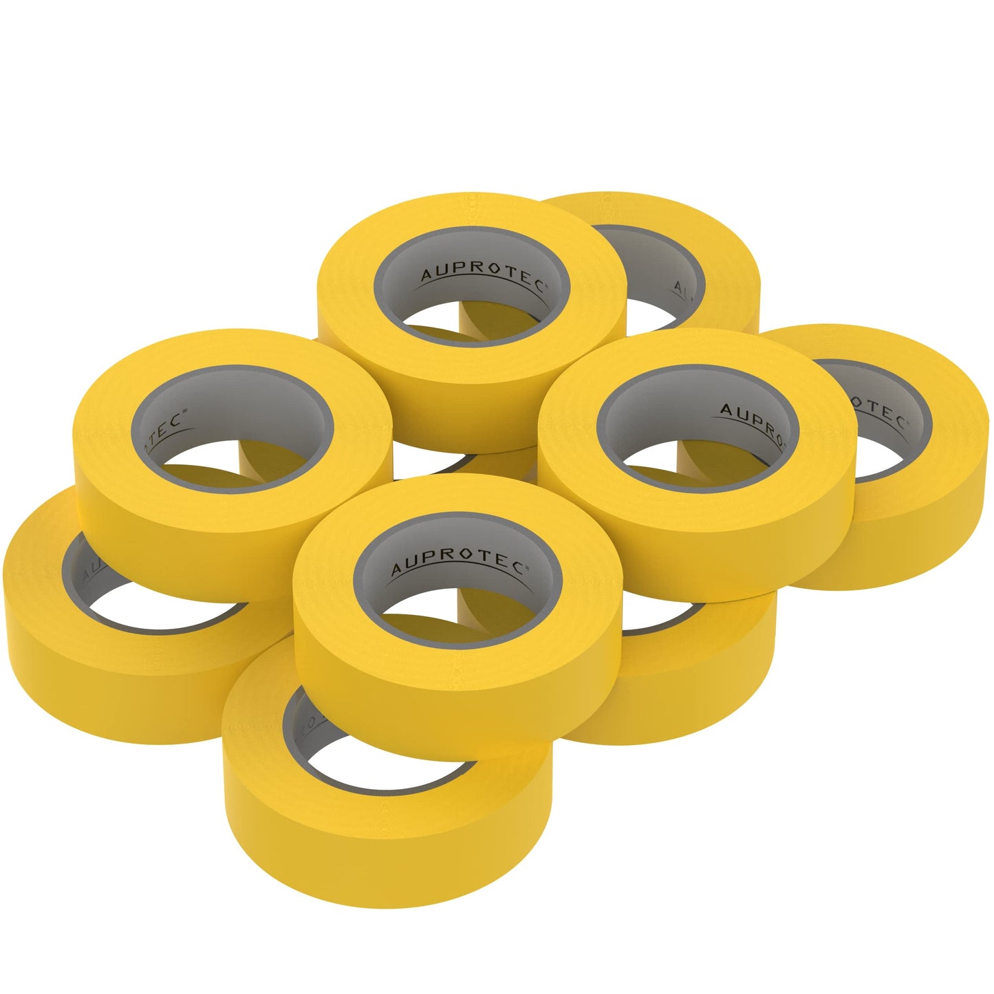 AUPROTEC 10x Isolierband gelb 15mm x 10m VDE Isoband PVC Elektriker Klebeband DIN EN 60454-3-1