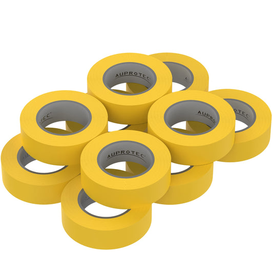 AUPROTEC 10x Isolierband gelb 15mm x 10m VDE Isoband PVC Elektriker Klebeband DIN EN 60454-3-1
