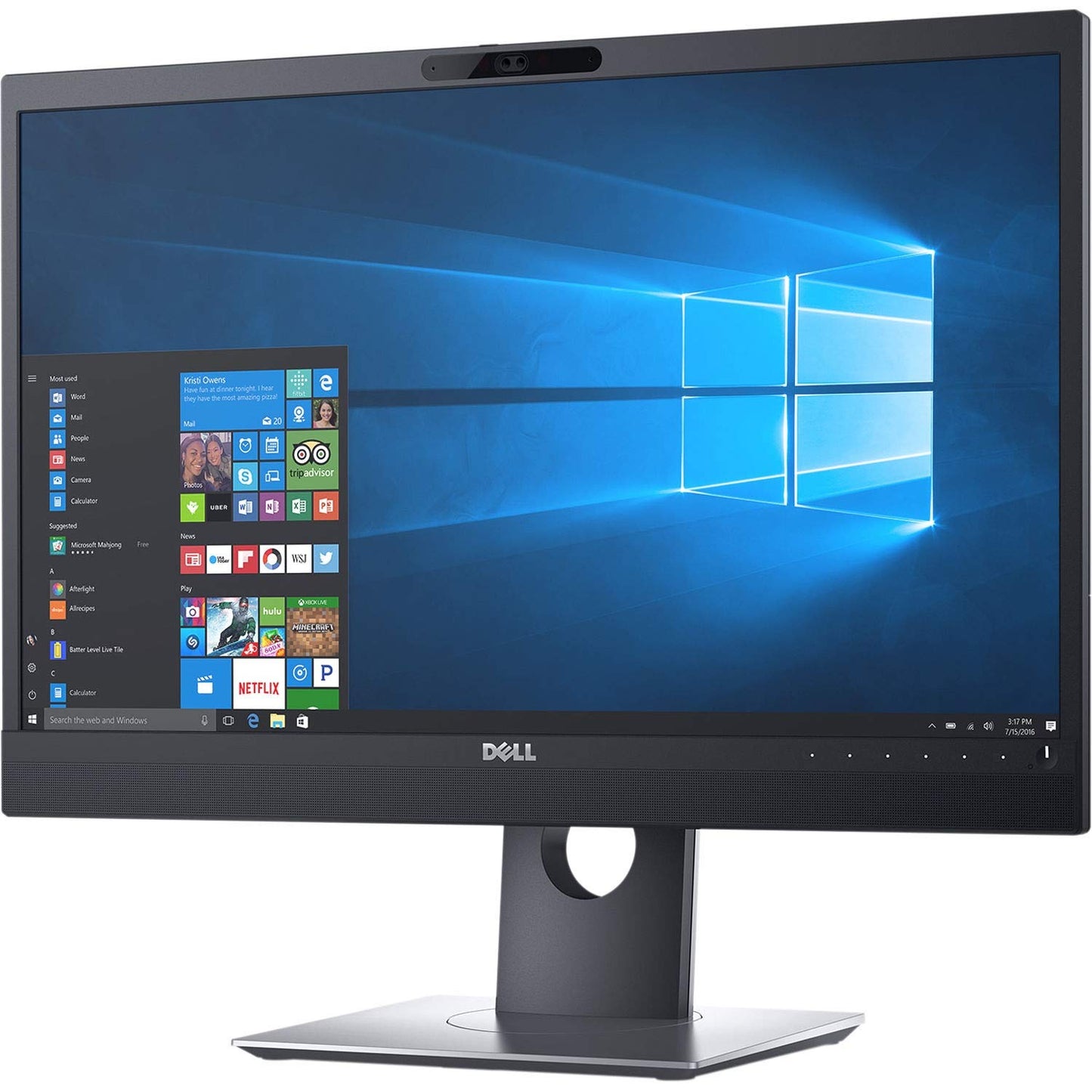 Dell 24IN Video Conferencing Monitor P2418HZ – 23,8 Zoll Full HD Display, Integrierte Webcam, Mikrofon und Lautsprecher, Ergonomisches Design