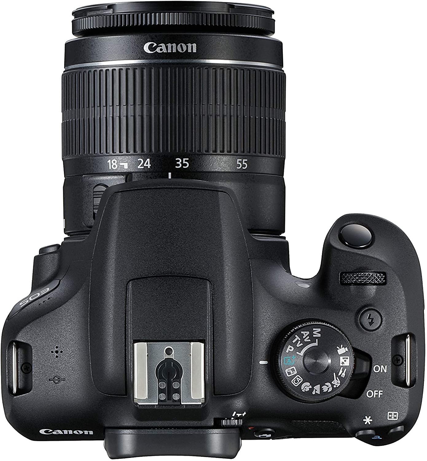Canon EOS 2000D Spiegelreflexkamera Battery Kit (24,1 MP, DIGIC 4+, 7,5 cm (3,0 Zoll) LCD, Display, Full-HD, WiFi, APS-C CMOS-Sensor) EF-S 18-55mm is II F3.5-5.6 is II + Akku LP-E10, schwarz