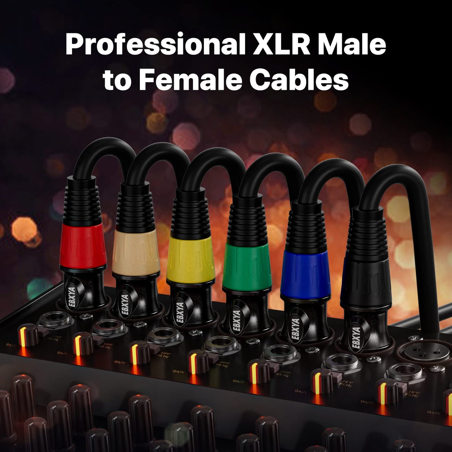EBXYA XLR Kabel Mikrofonkabel 8M 2 Pack 3-Pin Balanced XLR Stecker zu Buchse Kabel Mehrfarbig Mikrofonkabel DMX Kabel Mikrofon Patch Kabel