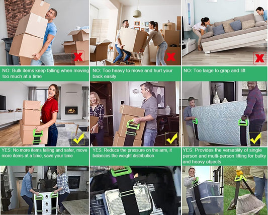2 Sets Transportgurt Schwerlast, Tragegurte Umzug, 600 LB Max.Tragegurte Für Möbelpacker.Verstellbarer Transportgurt. Für Trageboxen, Matratzen, Bürobedarf, Baumaterialien.Andere Schwere Gegenstände