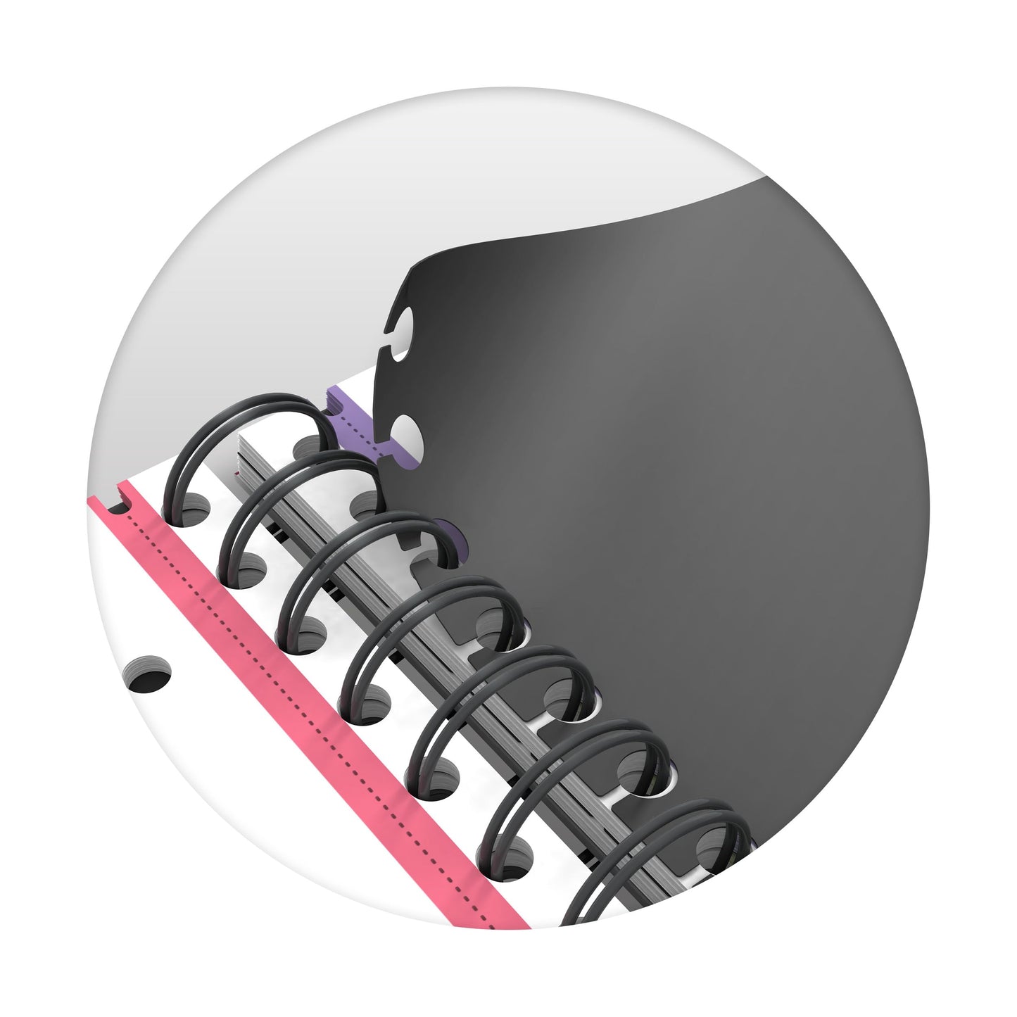 Oxford Collegeblock A5, kariert, 200 Seiten, European Book, 3 Register, 4 Farben, 5 Stück