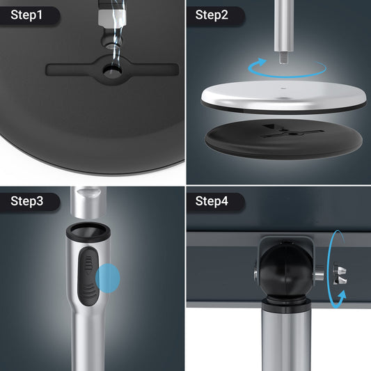 FoxRose Infoständer DIN A4 210x297mm Höhenverstellbar Edelstahl informationsständer Aufsteller Kundenstopper Plakatständer Präsentationsständer Werbeständer (Silber, A4)