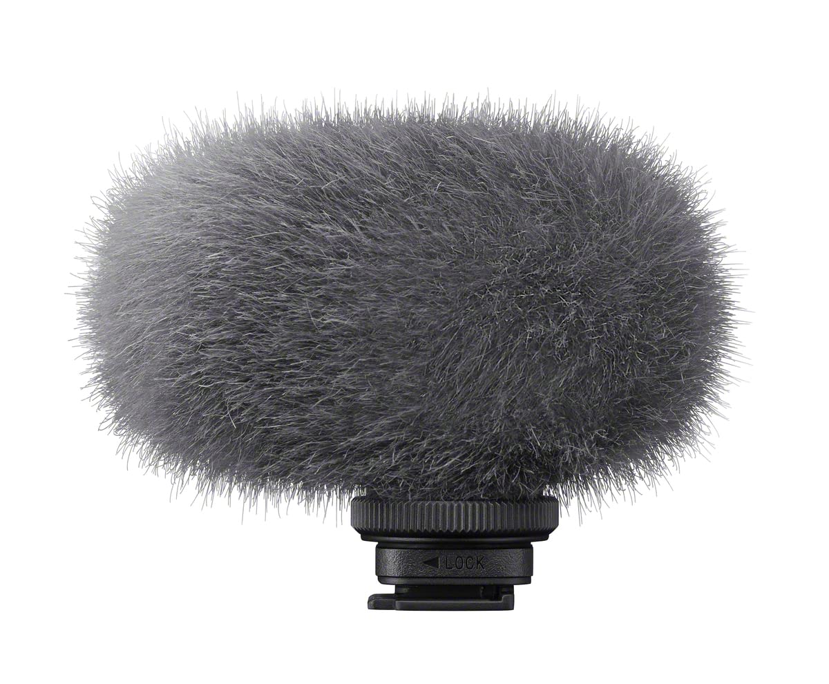 Sony ECM-G1, Shotgun Mikrofon, Klarer Klang, Windschutz, Kompakt & Leicht, Ideal für Kameras, Vlogs, Content Kreation, Streaming