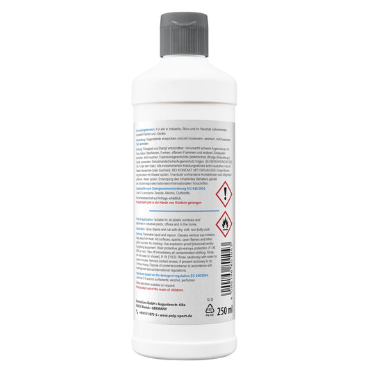 PolyXpert Antistatischer Kunstoff Reiniger & Pfleger 2x250ml - hochwertiger Universalreiniger für alle Kunstoffflächen - ideal für KFZ, Fensterrahmen, Küchengeräte, Fließen und Nikotinablagerungen