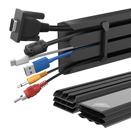 Stageek Kabelmanager-Selbstklebe-Kit,Gespleißte Installation Für alle Arten Von Kabelmanagement Im Büro, Kabelauslass,All-in-One Desktop Kabelmanager Kit