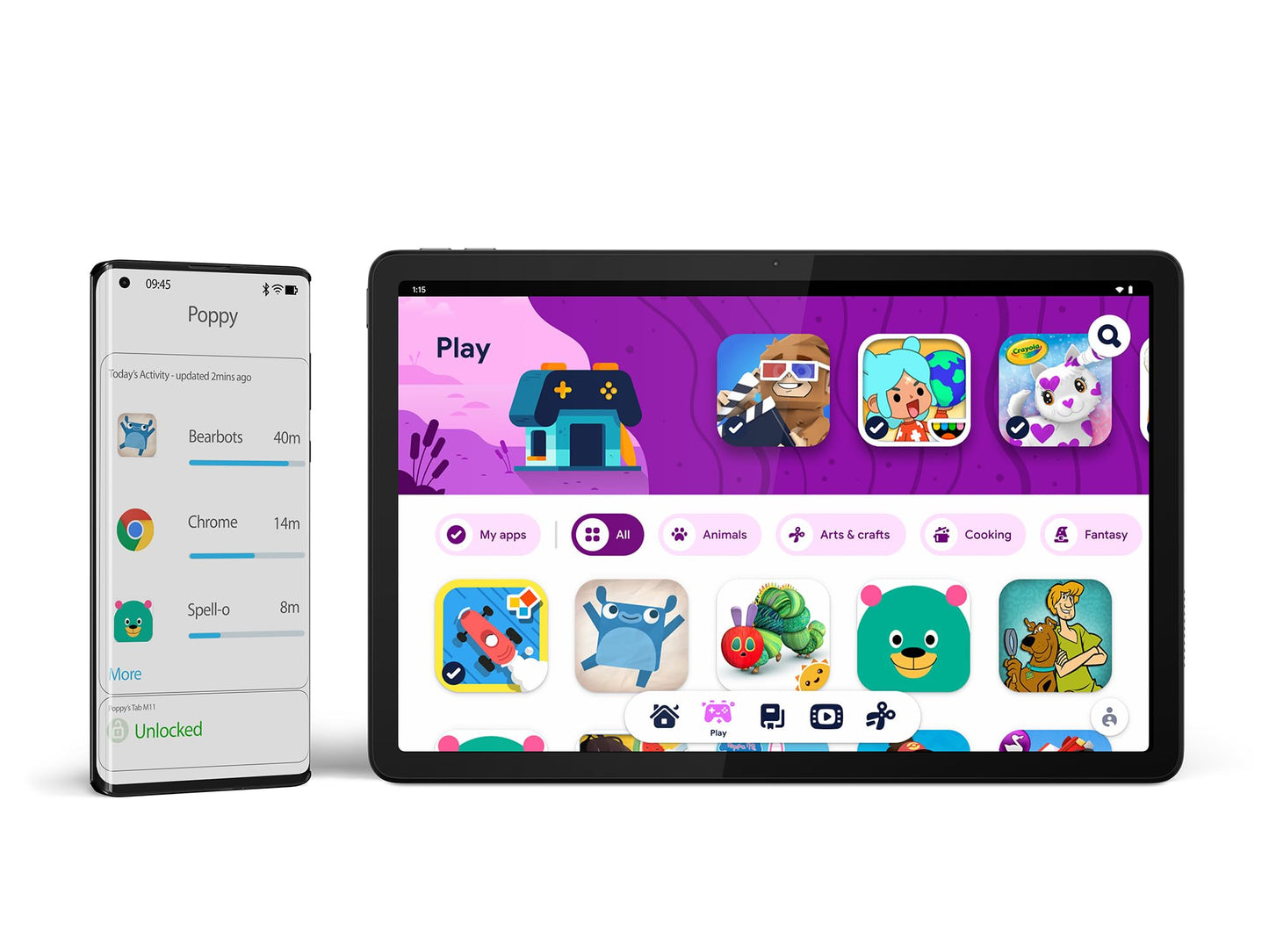 Lenovo Tab M11 Tablet | 11'' WUXGA Touch Display | MediaTek Helio G88 | 8GB RAM | 128GB SSD | Wi-Fi | Android 13 | grau | inkl Tab Pen