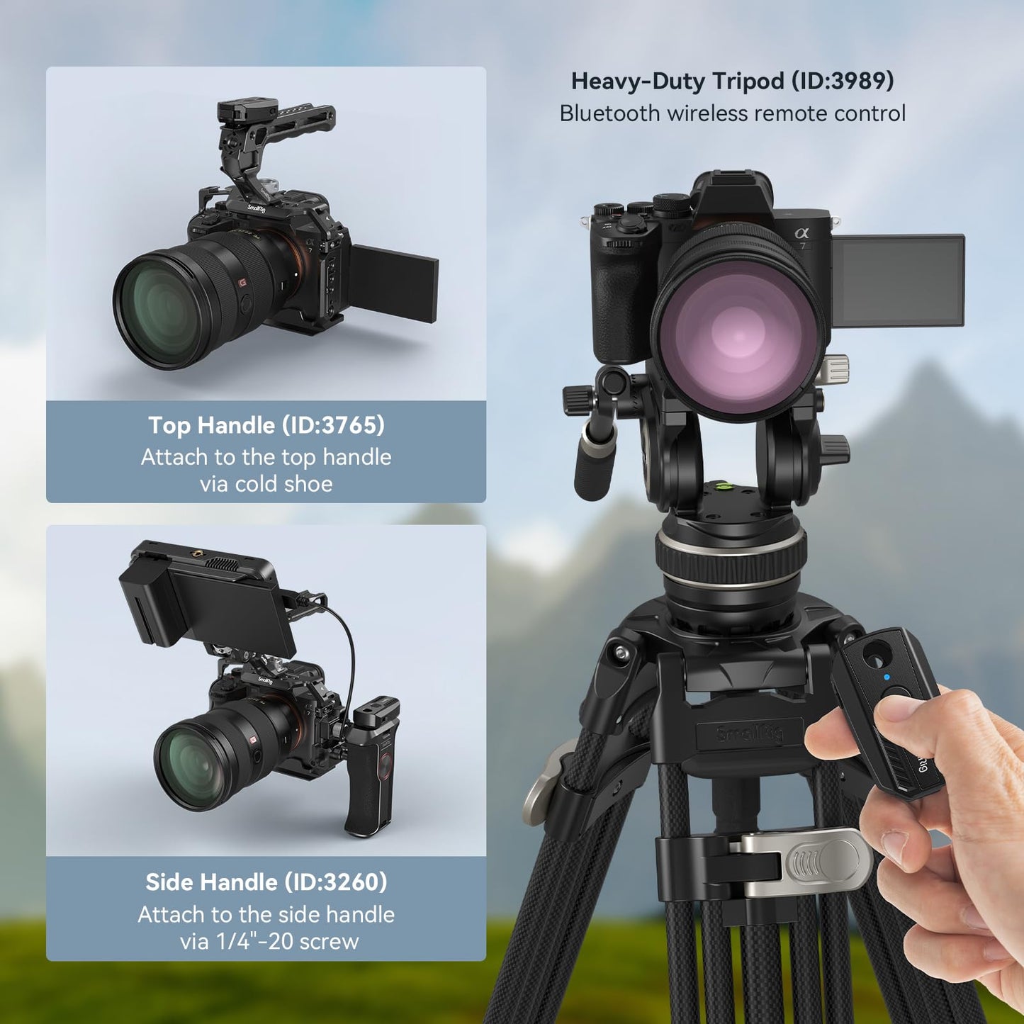 SMALLRIG Drahtlose Fernbedienung für Sony für Canon für Nikon Kamera, für A7RV, A7RIV, A7RIII, A7SIII, A7III, A6700, FX3, A7C, A7CR, A7CII, ZV-E10 II, ZV-E10, R5, R5II, R6, Z50, Zfc, Z30-3902